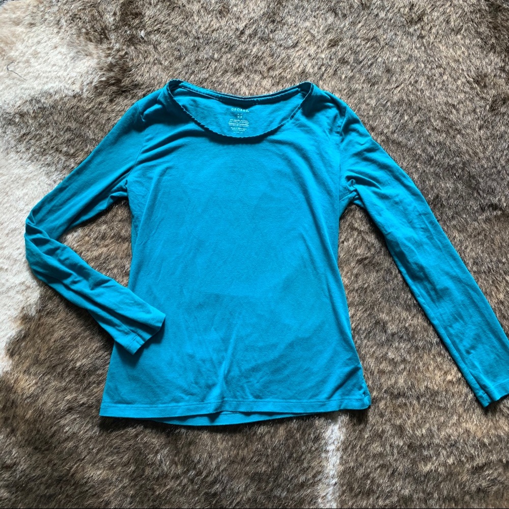Blue George long sleeve top, S